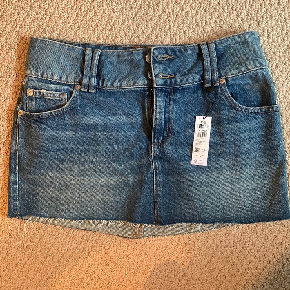 NWT Garage Mini Denim Skirt